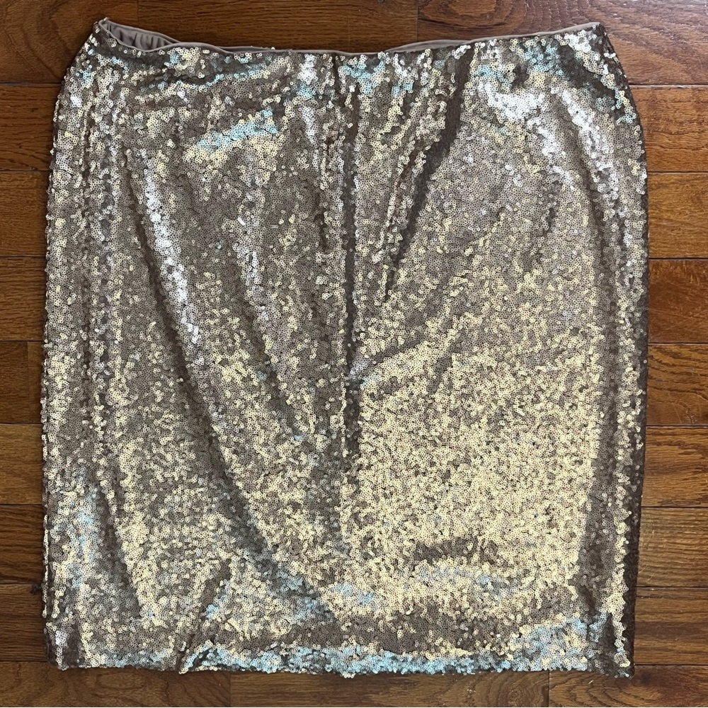 Joanna Hope Gold Sequin Pencil Skirt Womens 16 Great Condition